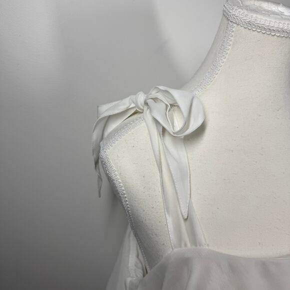 Show Me Your Mumu Dress Women L White Rowen Ruffle Sundress Bride Wedding Grad - Picture 5 of 7